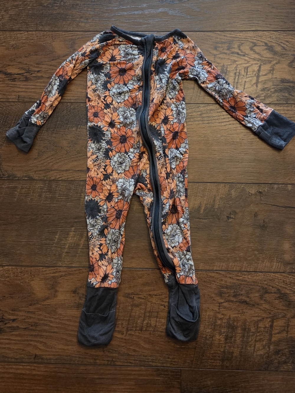 Little One Shop Zipper Convertable Bamboo Romper 6-12m